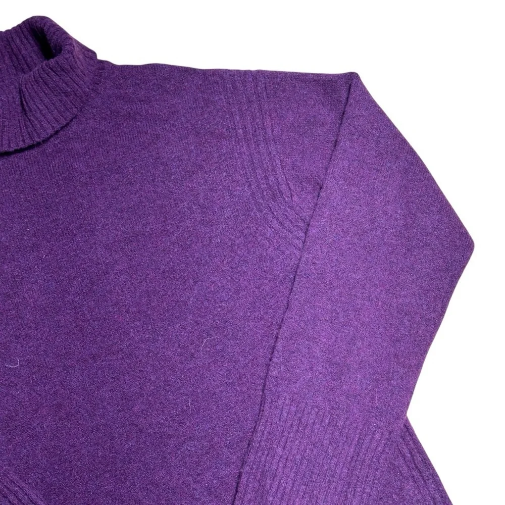 J. Crew Purple Supersoft Yarn Turtleneck Sweater Womens S